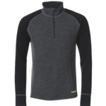 Underställströja till herr av merinoull och bambu - Mörkgrå