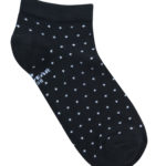 Mönstrad strumpa av bambu med kort skaft - Black dots