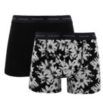 2-pack boxer av bambu - Black flower