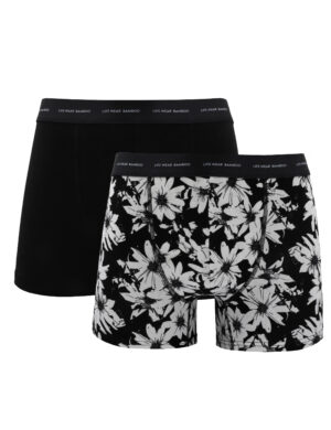 2-pack boxer av bambu - Black flower
