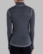 Underställströja till dam av merinoull och bambu - Mörkgrå - Bild 2