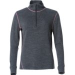 Underställströja till dam av merinoull och bambu - Mörkgrå