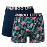 2-pack boxer av bambu - Hibiskus