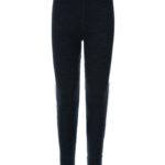 Barnlångkalsong av merinoull och bambu - Svart