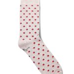 Mönstrad herrstrumpa av bambu - Beige melange