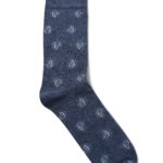 Mönstrad herrstrumpa av bambu - Indigo