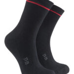 Tunn strumpa av bambu och merinoull - Svart