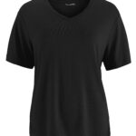 Topp av bambu v-ringad - Svart